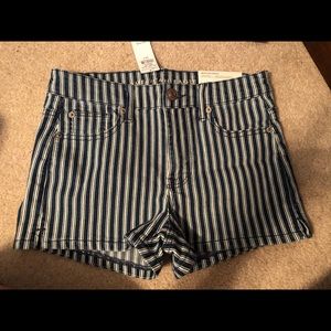 striped american eagle shorts